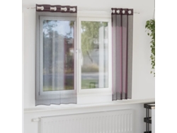Cortinas De Gasa Con Ojales 2 Uds Morado 140x175 Cm