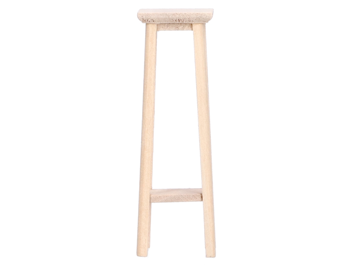 Rebe-taburete Alto De Madera Para Casa De Muñecas 1:12, Mueble Miniatura Simulado, Accesorio De Juguete