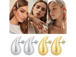 Pendientes Huecos En Forma De Gota, Pendientes De Moda En Forma De Lágrima Para Mujeres Y Niñas, Regalos De Joyería