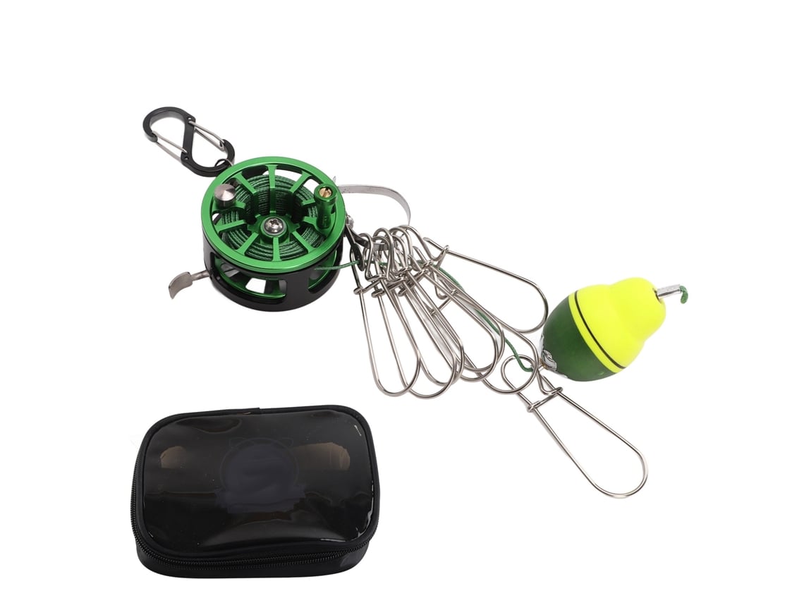 2026rebe-cierre De Seguridad Para Peces Vivos Portátil, Clip Extensible De Cuerda Para Peces, Acero Inoxidable, Colgante De Cintura, Verde
