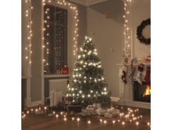 Lámpara Guirnalda de Luces con 300 Led 30 M Pvc Blanco Cálido