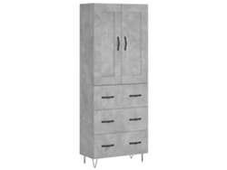 Mueble alto en derivados de madera gris cemento MAISON EXCLUSIVE (69,5x34x180 cm)