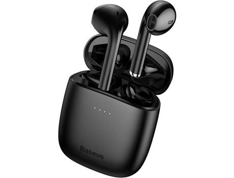 Auriculares Bluetooth True Wireless BASEUS NGW04P-01 (In Ear - Micrófono - Noise Cancelling  - Negro)
