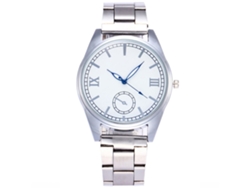 Reloj De Pulsera De Aleación Con Dial Redondo, Analógico Y Cuarzo Fashion