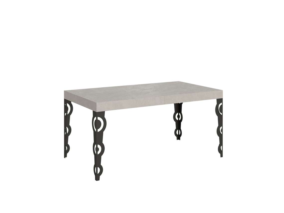 Mesa extensible Karamay Cashmere 160/264x90 cm con patas antracita Itamoby