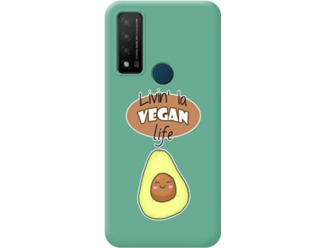 Carcasa para TCL 20 R 5G TUMUNDOSMARTPHONE Silicona Líquida Dibujos Verde