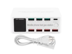 Cargador (carga Rápida, Multifuncional) Wlx-818d Cargador Con Enchufe Estadounidense Voltaje De Alimentación 100-240v, 50/60hz Material Abs Blanco Cerámica
