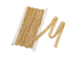 Cinta Autoadhesiva Dorada Con Diamantes De Imitación De 1,5 Cm De Ancho, 4,5 Metros, Para Manualidades Y Decoración De Bodas.
