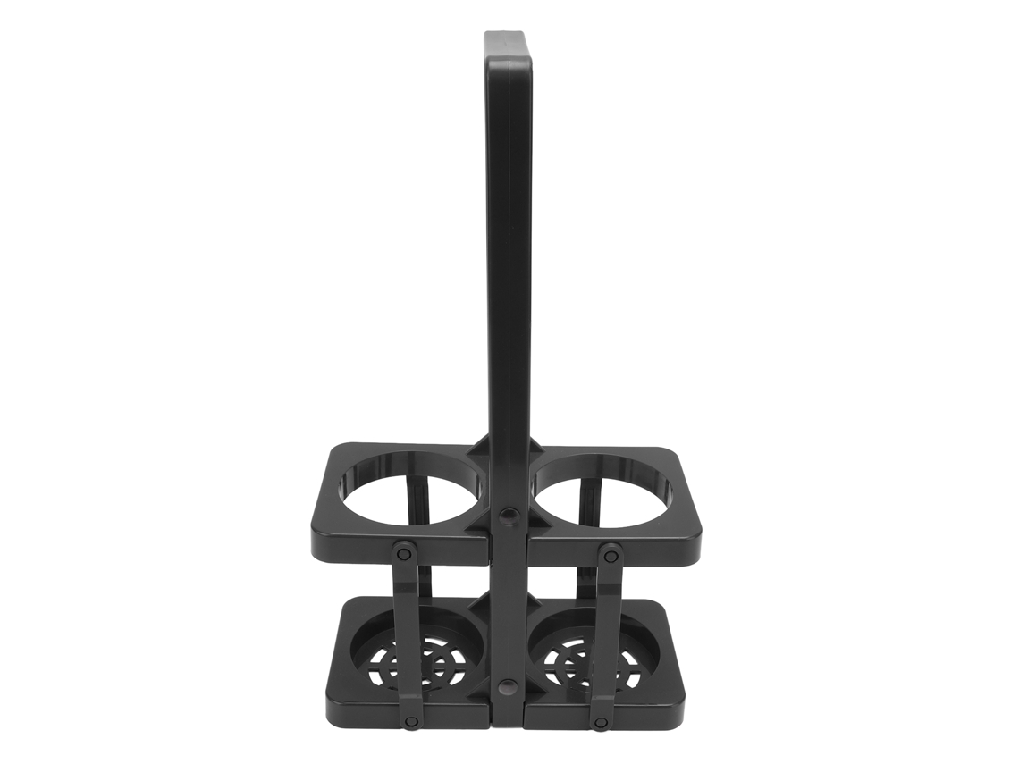 Juego De 2 Neveras Portátiles Plegables Para Cerveza, Con Asa Reforzada Para Transportar Bebidas, De Plástico Negro.
