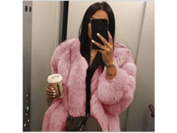 2026-chaqueta Oversize De Pelo Falso Oso Teddy Para Mujer Abrigo Rosa Talla S