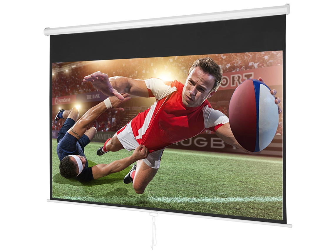 Pantalla de proyector retráctil manual Succebuy de 100 pulgadas, 169, 4K, 1080 HD