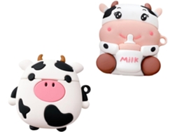 Étui Piezas de silicona para oyentes Motif Vache Housse compatibles con Airpods y protección