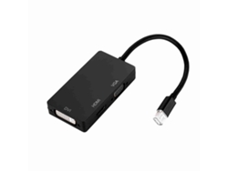Cabledeconn Adaptador Convertidor De Video Hd De Mini Dp Macho A Hdmi Vga Dvi Hembra 3 En 1