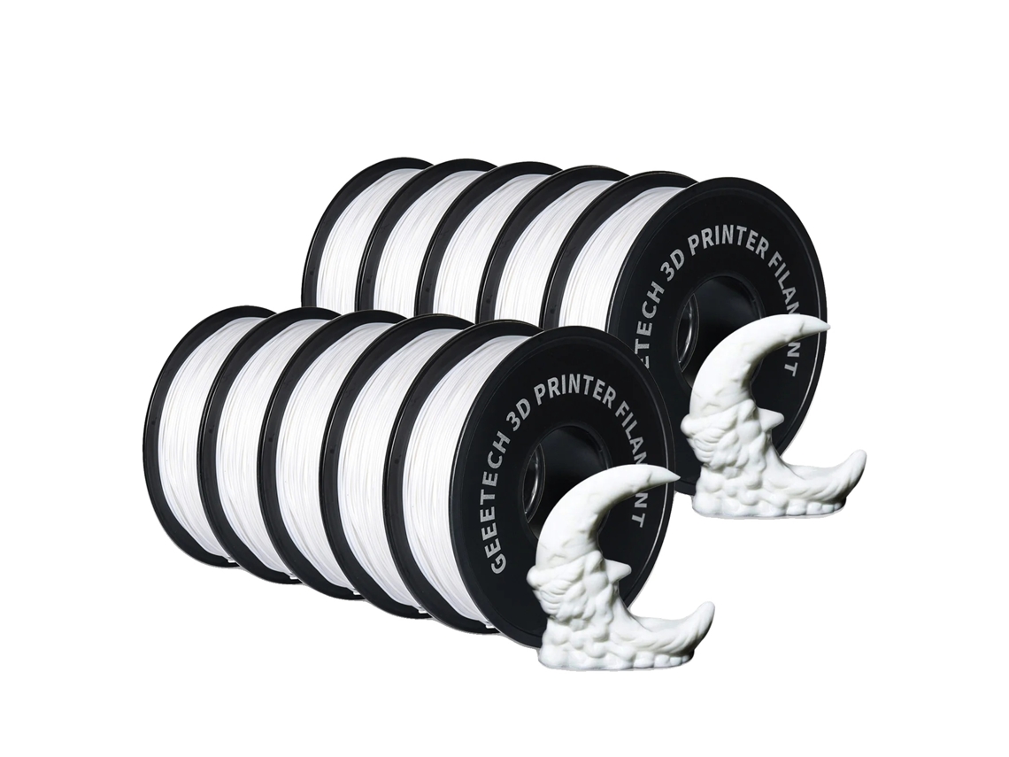 Filamento de impresión 3D, PLA ecológico, bobina de 1 kg, blanco
