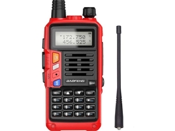 Walkie Talkie Baofeng Uv-S9 Plus Batería Recargable 2800mAh 8-10Km Alcance Vhf/Uhf Doble Banda 128 Canales 8W; Rojo