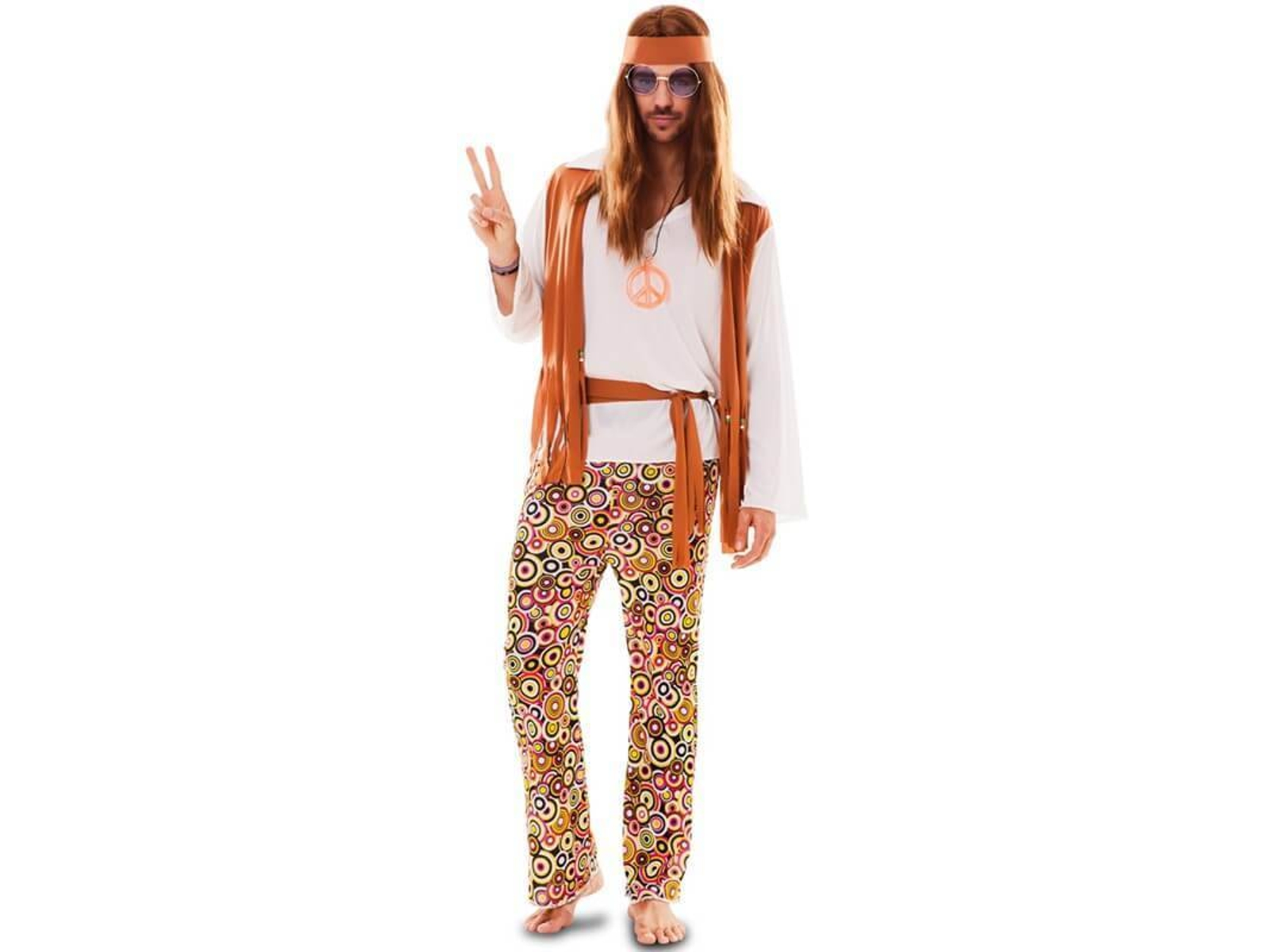 Disfraz de Hombre DISFRAZZES Hippie Psicodélico (Talla: S)
