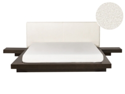 Cama de agua BELIANI Zen de MDF Madera oscura 308x229x86