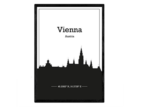 Poster NACNIC Mapa de Vienna Austria (A3)