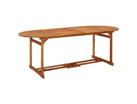 MAISON EXCLUSIVE Mesa de comedor jardín 220x90x75 cm madera maciza de acacia