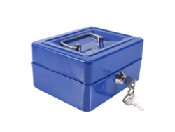 Caja Metálica Ignífuga Con 2 Llaves Para Documentos Y Objetos De Valor - Gran Capacidad - Azul