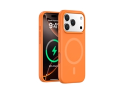 (naranja, Iphone 17 Air) Funda Magnética Resistente Para Iphone, De Silicona Líquida De Color Sólido Y Diseño Sencillo.