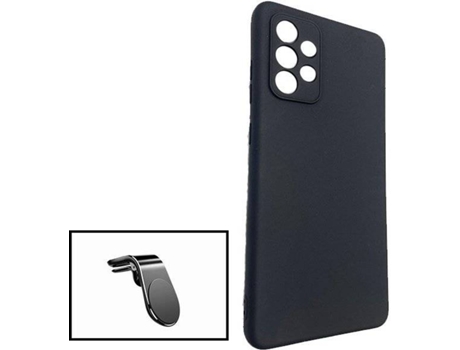 Carcasa + Soporte Magnético L Safe Driving Samsung Galaxy A32 5G PHONECARE Silicona Liquida Negro