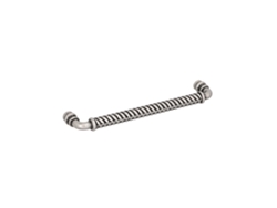 Tirador para muebles HARDWAREXCHANGE de Zamac con distancia entre centros de 160 mm, plata antigua brillante, juego de 25 unidades.