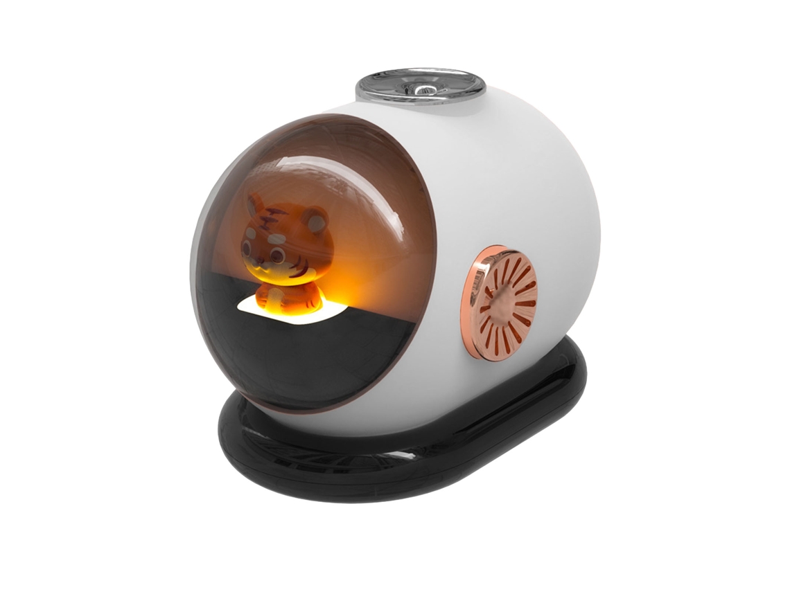 Minihumidificador Portátil De 280 Ml Con Apagado Automático, 1200 Mah, Para Oficina/dormitorio - Blanco