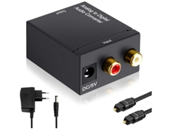 Cable de audio estéreo analógico RCA L/R a 3 YIZHOOD Negro