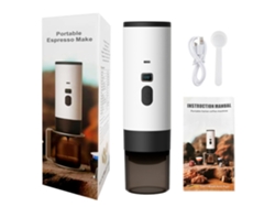 Cafetera portátil con bomba y pantalla digital, 3 en 1, de cápsulas, Chrui (blanca)