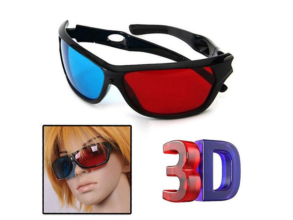 Gafas De Visión 3d Rojo-azul Para Películas Y Televisores De Plasma, Con Diseño Ergonómico.