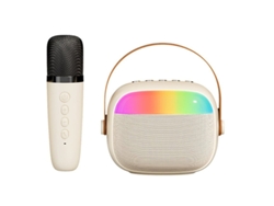 Mini máquina de karaoke para niños y adultos, altavoz Bluetooth con 1 micrófono inalámbrico y luces LED, ideal para fiestas en casa de niñas y niños. Yizhood
