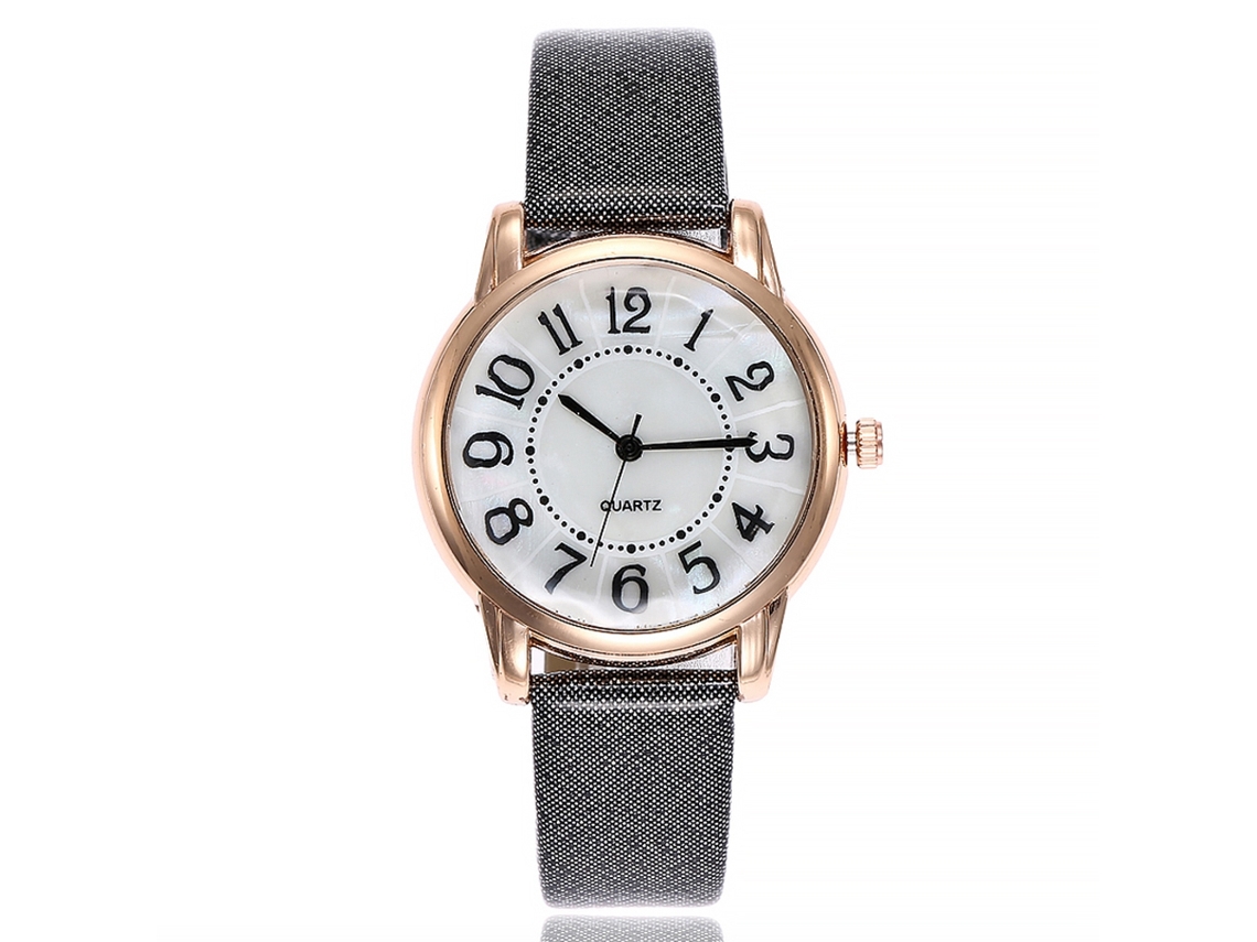 Reloj De Pulsera De Cuarzo De Moda Para Mujer Zhoulianfa Con Correa De Cuero Sintético Plateado.