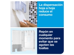 Dispensador de toallas interplegadas Tork Xpress White H2 - Dispensación hoja a hoja, línea de elevación, modelo 552000