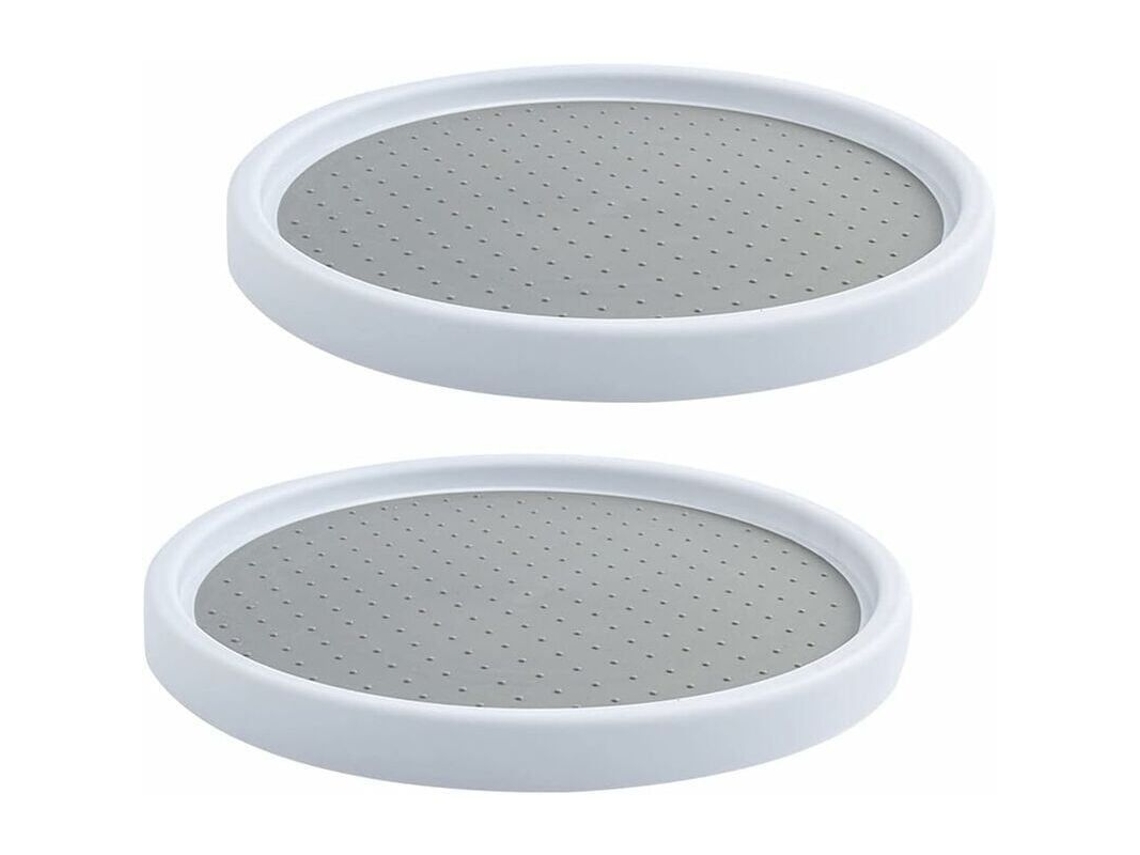 Estante Giratorio De Plástico Para Especias, 2 Piezas, Mesa Giratoria Para Cocina, Armario Y Refrigerador.