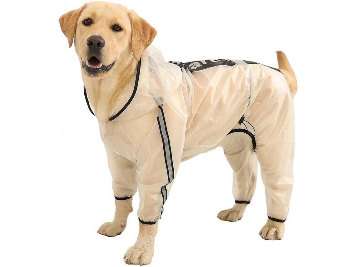 Abrigo Impermeable Para Perros Con Capucha Y Patas, Franjas Reflectantes, Tpu Ligero Ajustable 2xl