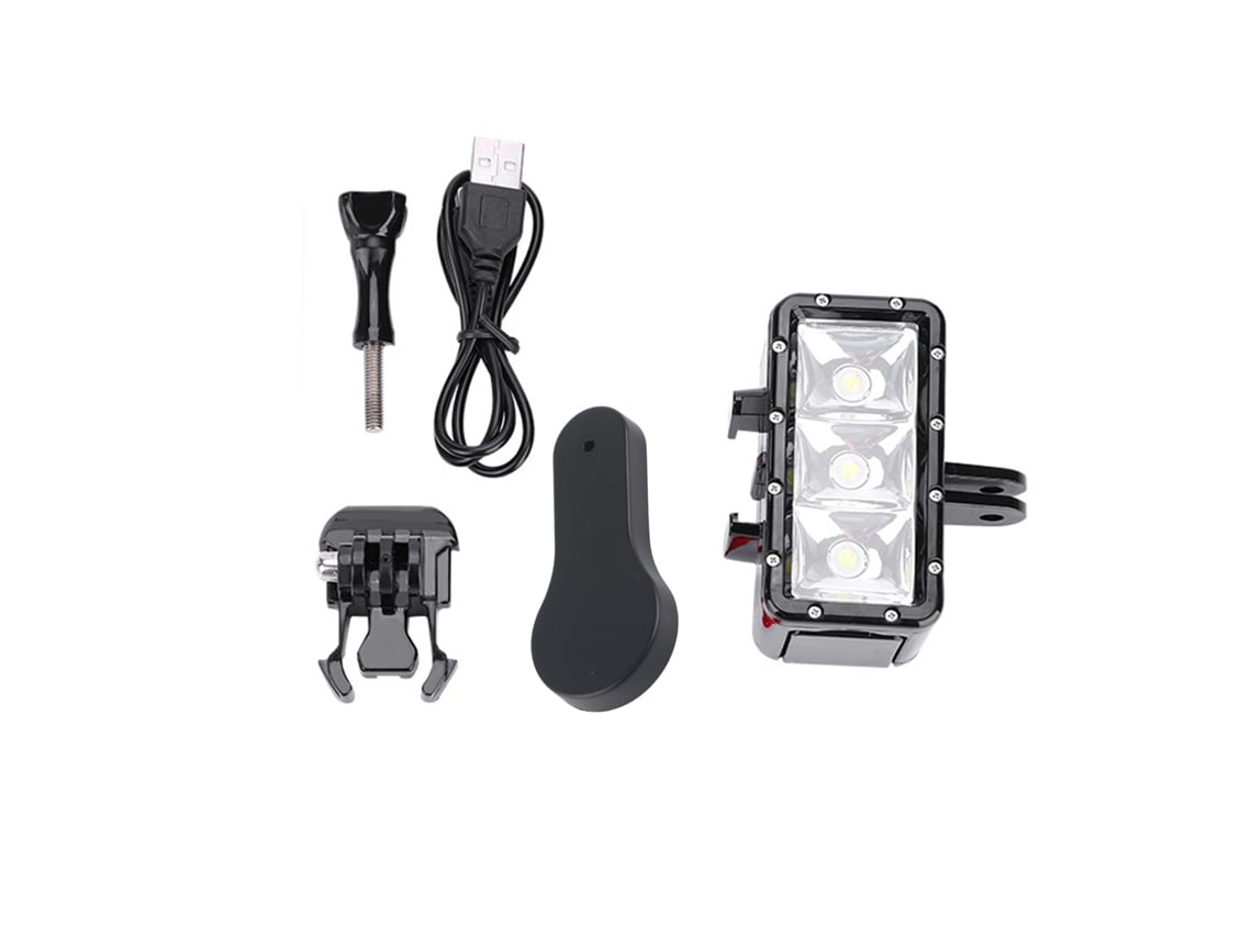NEVEANCE Luz LED Subacuática Mini 30 m, 98,4 ft, Impermeable para Vídeo, Lámpara de Relleno para Hero, SJCam
