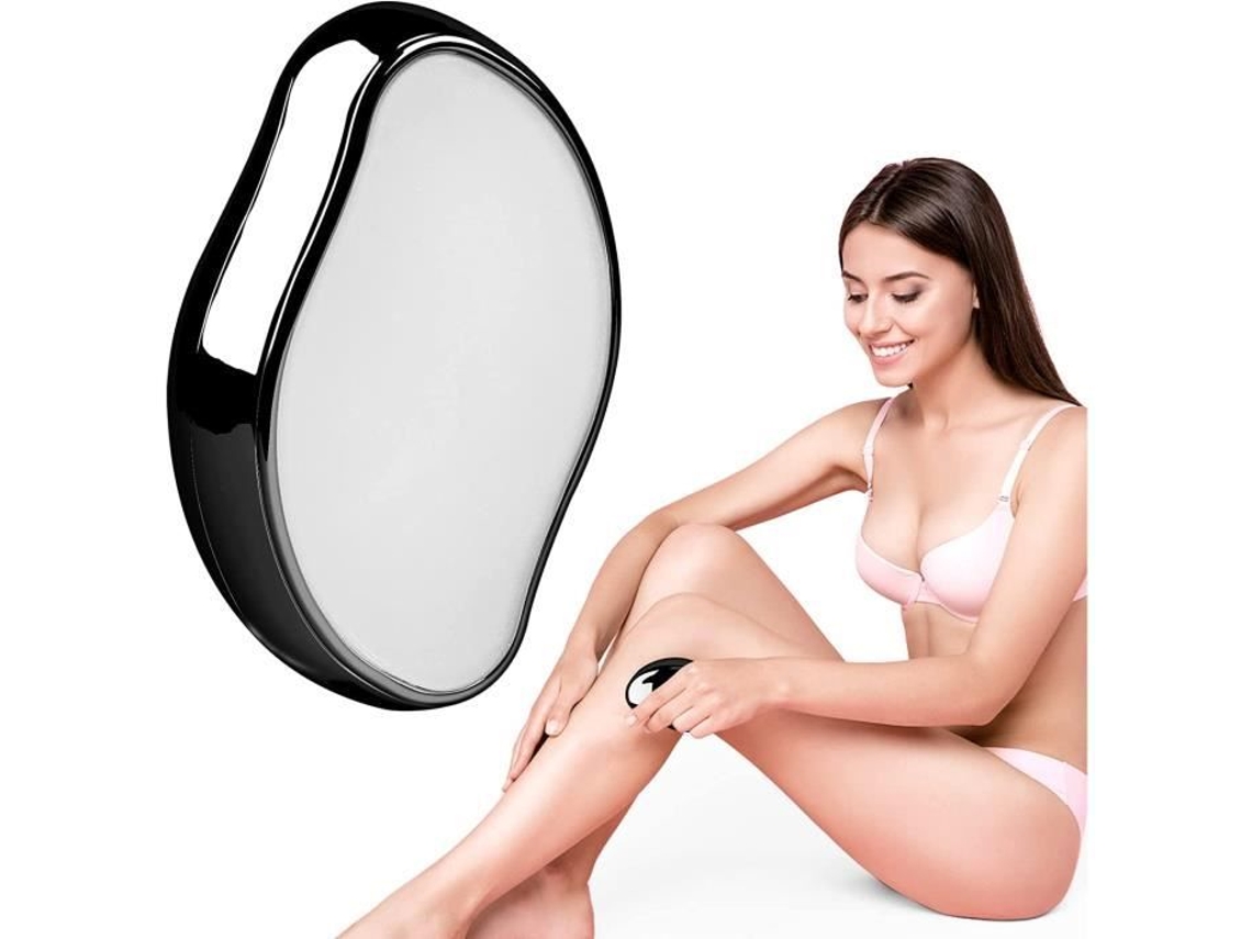 Borrador de pelo de cristal mágico, piedra de depilación, Nano cristal, brazo, herramienta de depilación exfoliante indolora