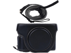Estuche rígido de cuero sintético para cámara Canon PowerShot G5x Mark II G5xiiblack Saisiyiky