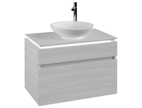 Módulo de lavabo Villeroy &amp Boch Legato B570 800x550x500mm centrado en el lavabo iluminación LED