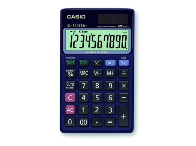 Calculadora Básica CASIO SL-310TER+ Azul (10 dígitos)