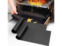 Juego de 2 protectores extra gruesos para la base del horno, color negro Tommy01