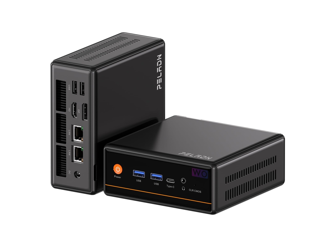 Mini Pc Peladn Wo4 Amd Ryzen 5 5600h 16 Gb Ddr4 512 Gb Ssd Tipo C/dp/hd Wifi6 4k/60 Hz Tela Triple Windows 11 Pro Computador (6c/12t, Até 4,2 Ghz)