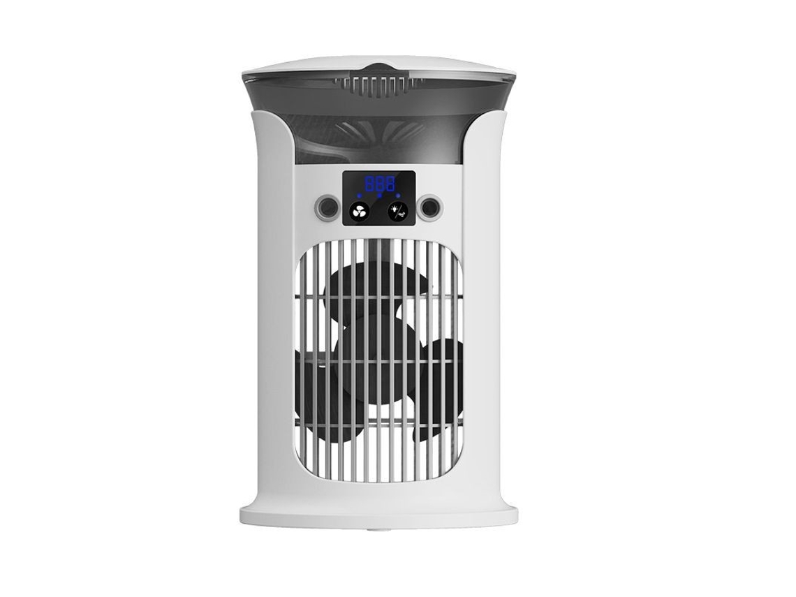Aire acondicionado con ventilador, USB, vapor frío, 3 velocidades y pantalla digital, color blanco Digitallab