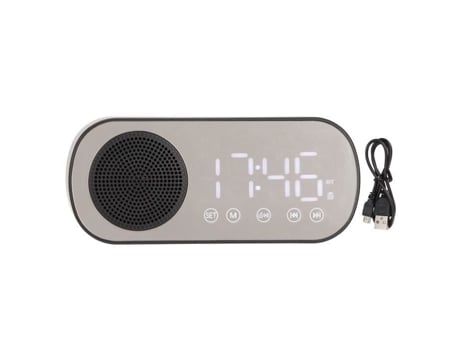 Despertador Digital HURRISE con Altavoz Despertador Dual Reloj Digital Portátil con Altavoz Bt para Proyección de Video