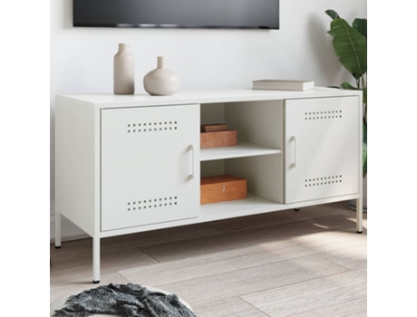 Mueble De Tv VIDAXL Blanco Acero (100,5x39x50,5 cm)