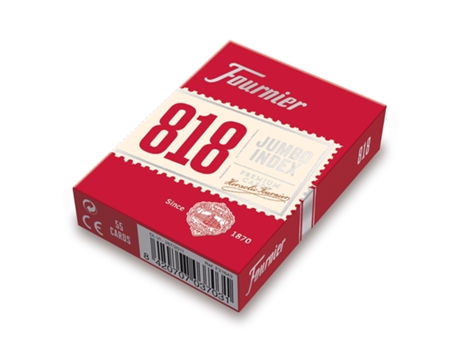 Baraja De Póker Inglés 818 De 55 Cartas FOURNIER Con Indice Jumbo. Rojas