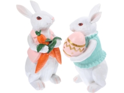 2 Figuras De Pascua, Adorables Estatuas Para La Decoración Del Hogar Y La Oficina, Adornos De Interior.