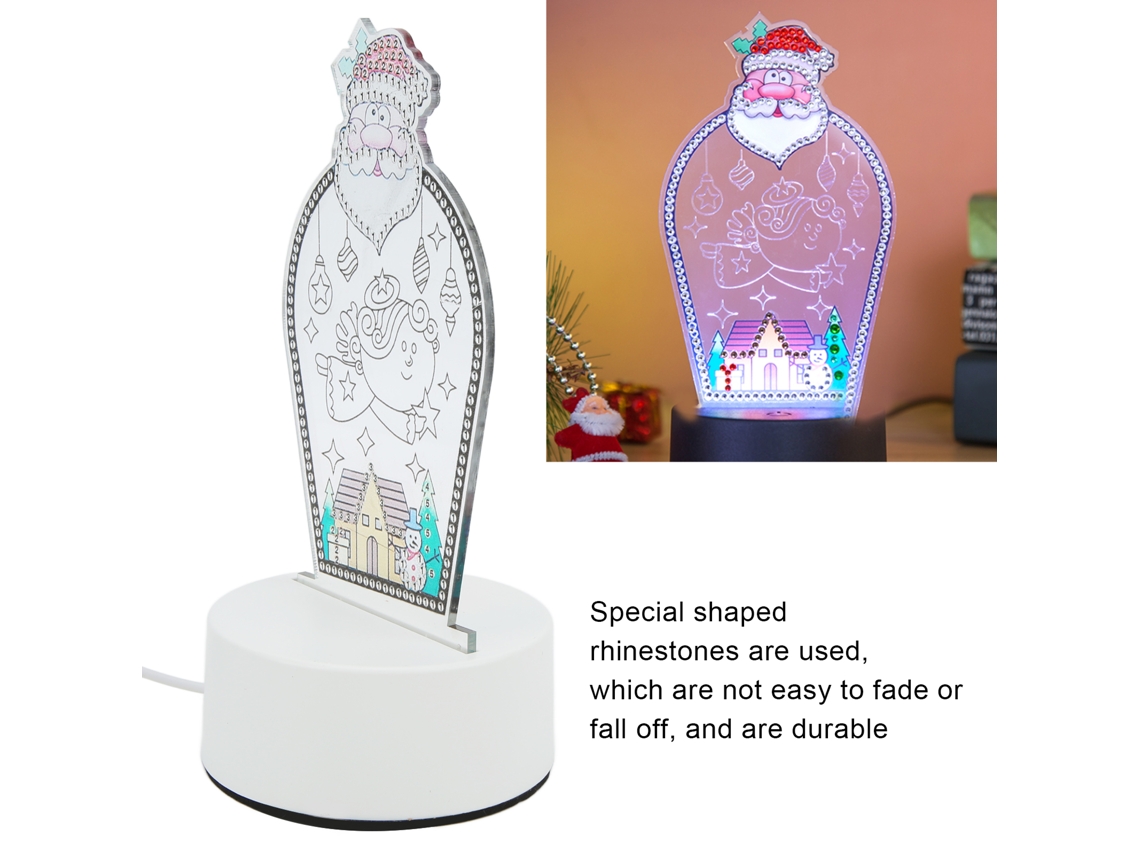Lámpara De Pintura Led 5d Con Diamantes De Imitación, Efecto Tridimensional, Iluminación Suave, Ideal Para Proyectos De Bricolaje En El Hogar.