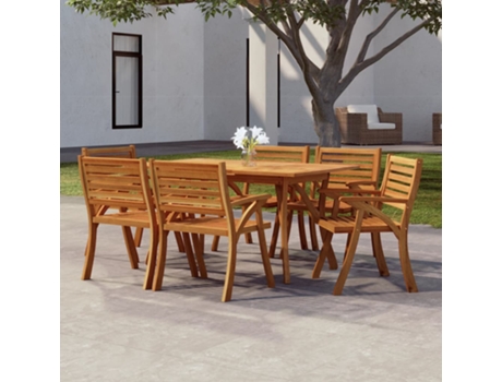 MAISON EXCLUSIVE Mesa de jardín madera maciza de acacia 150x90x75 cm